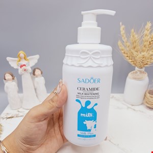 شاور ژل شیر و سرامید سادورsadoer ceramide milk whitening